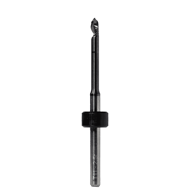 CORiTEC Radius Milling Tool – T11 – PMMA/plastics – Single Blade, Slide Coated – ø2.5/ø3.0mm