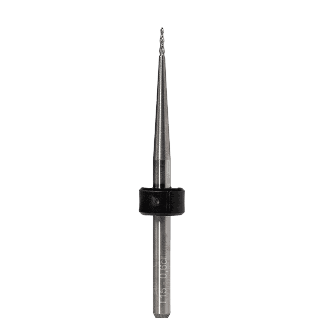 CORiTEC Radius Milling Tool – T15 / T42 / T52 – Zr/PMMA/Wax/Sintermetal/Composite – ø0.6/ø3.0mm